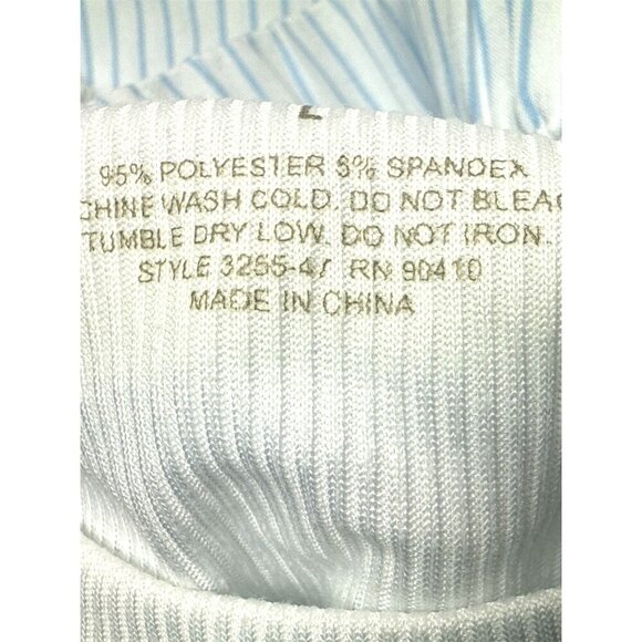 Bliss Womens Blue White Rib Tank Shorts And Pants Pajama 3 Pc Sets Sz XL New - Picture 7 of 9